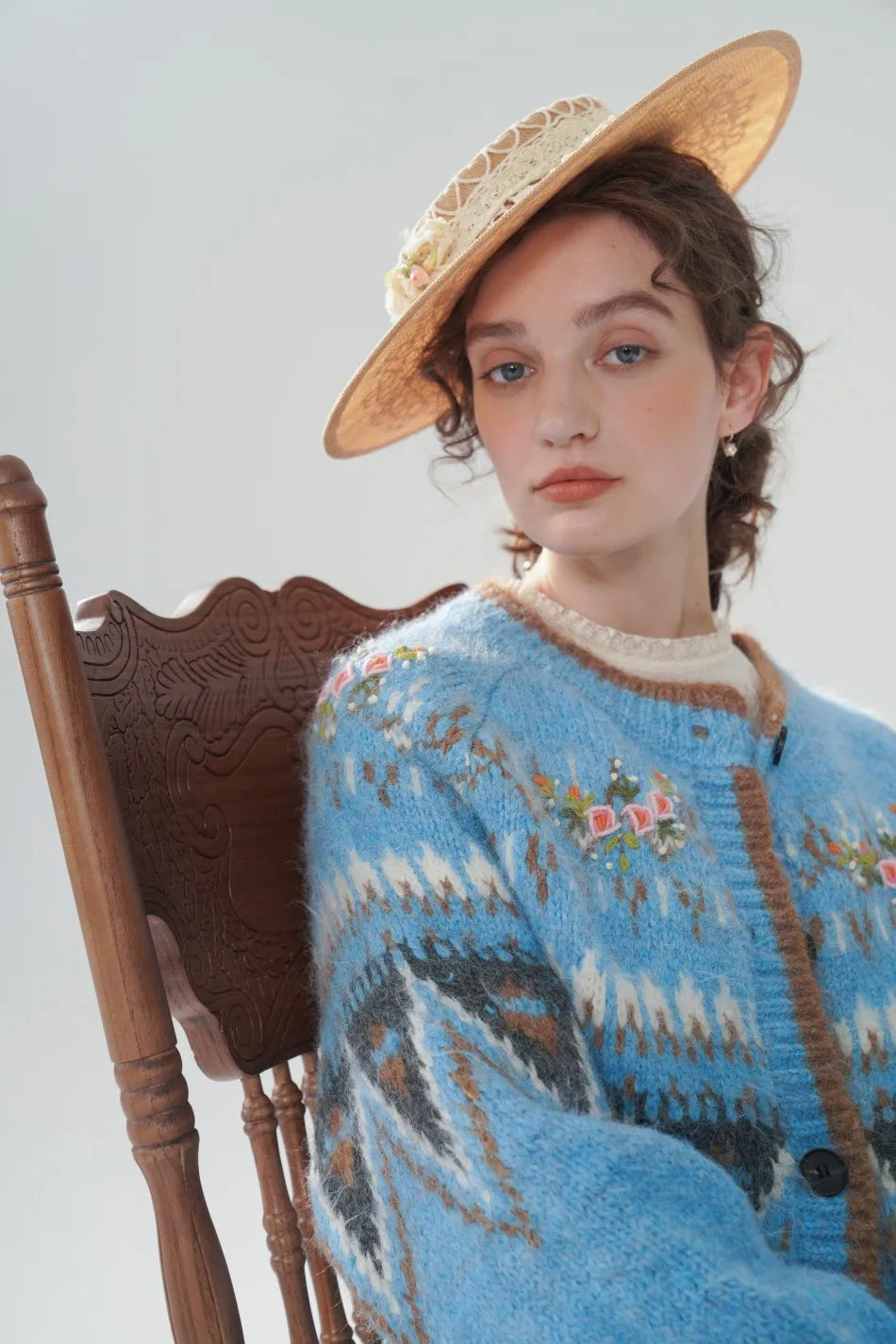 Fair Isle Blue Cashmere Sweater