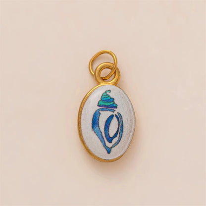 Classic Pendant, hand painted gold plating