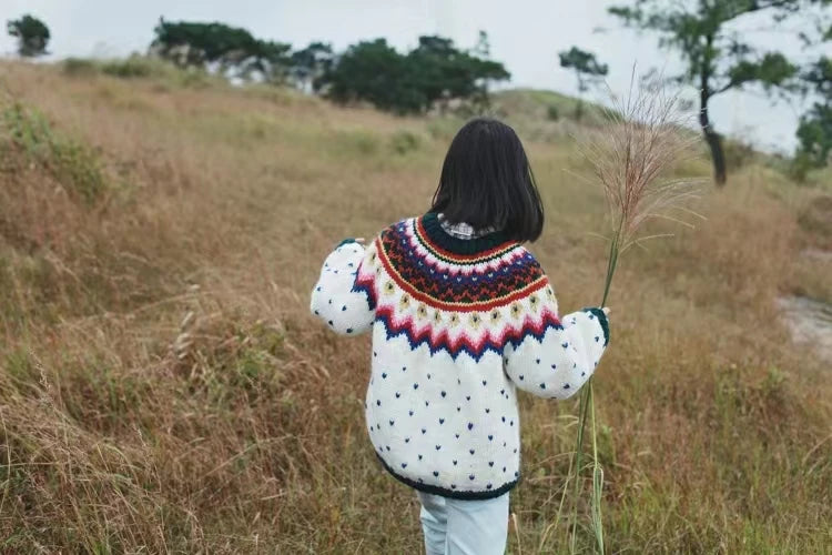 Fair Isle Icelandic Handmade 100% Wool Cardigans