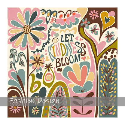Let Kindness Bloom Floral Decal Decor
