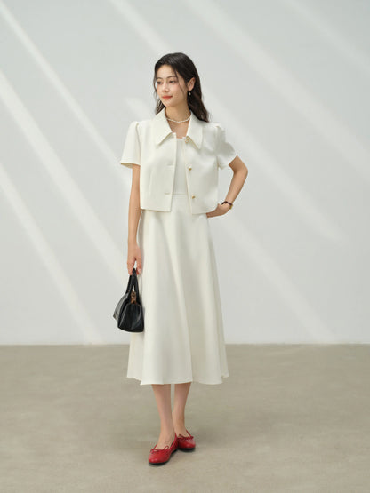 Elegant White Maxi Dress Square Neck Sleeveless Long Dress Summer Slim Fit Waist Dress for Petite Women Hepburn Style Fashion