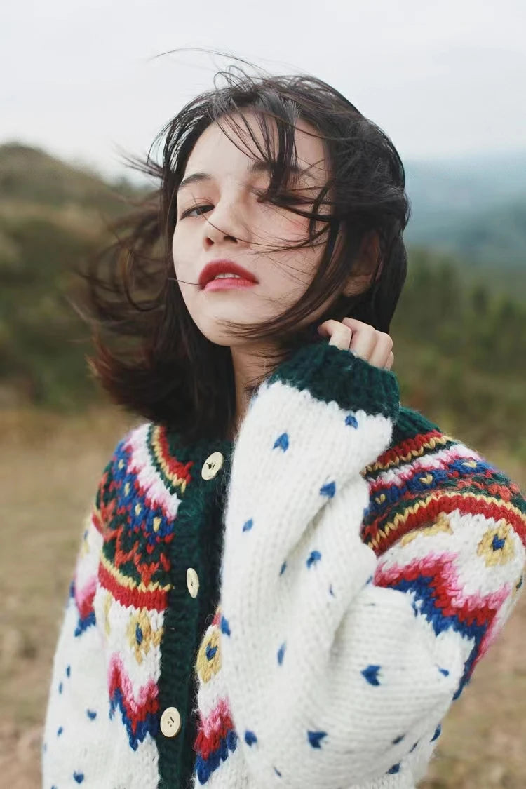 Fair Isle Icelandic Handmade 100% Wool Cardigans