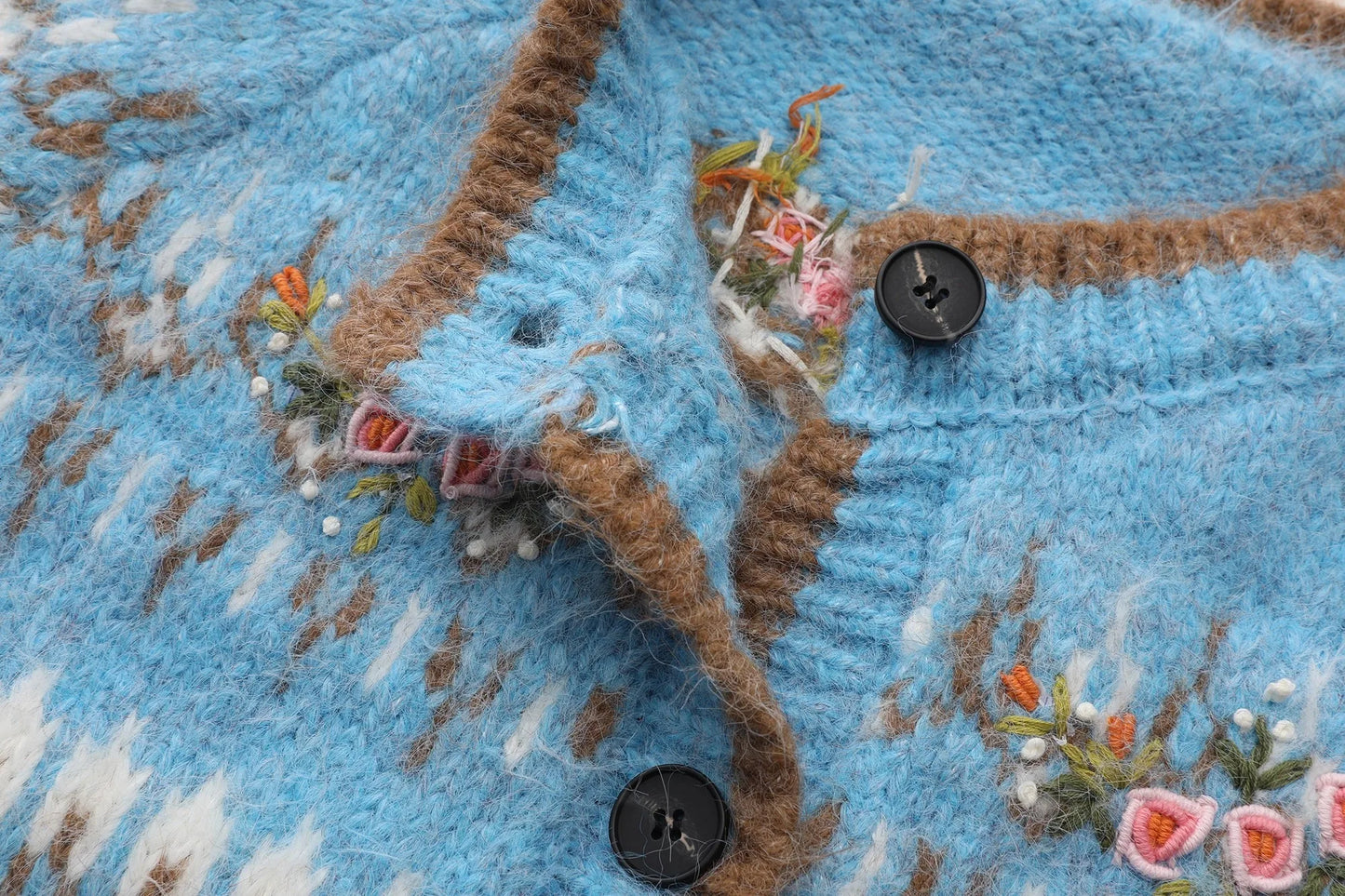 Fair Isle Blue Cashmere Sweater