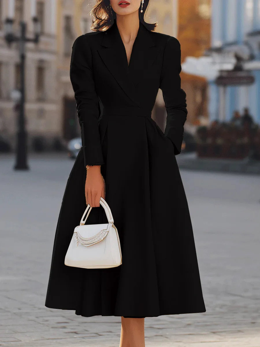Casual Long Sleeve Maxi Dress Women 2025 Autumn Winter Party A-line Slim Dresses Elgant Vestidos