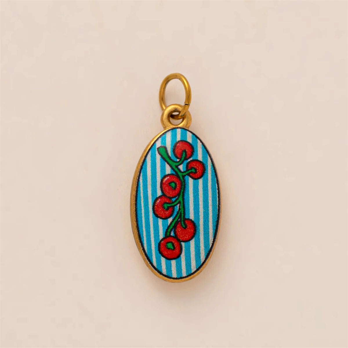 Classic Pendant, hand painted gold plating