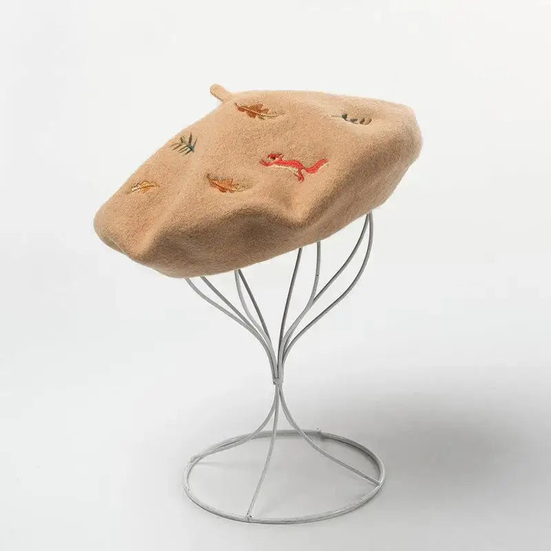 Autumn Forest 100% Wool Beret