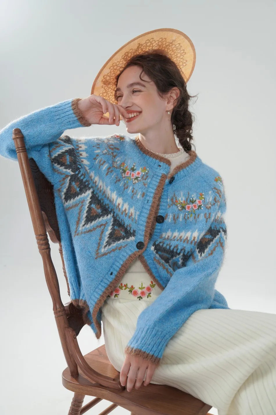 Fair Isle Blue Cashmere Sweater