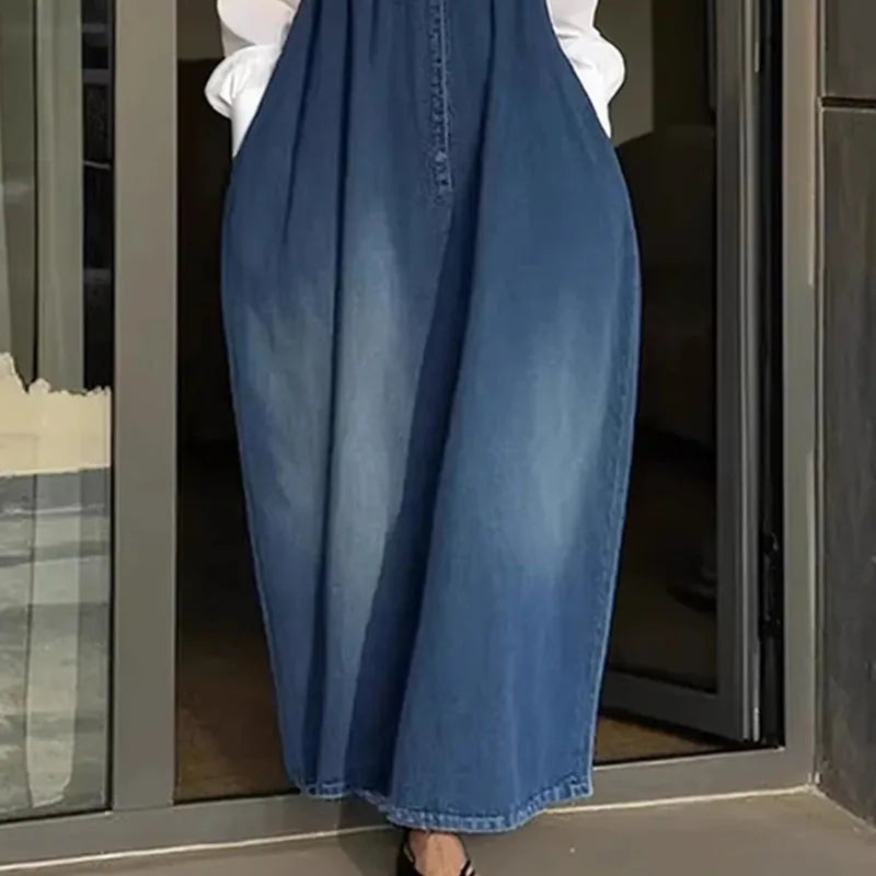 Boho Sweetheart Denim Stretch Dress Jumper