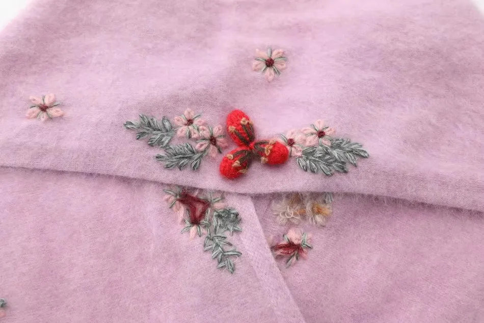 Annette Cashmere Sweater & Scarf Set, White