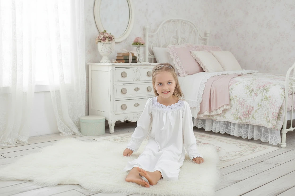Mother & Daughter Matching Cotton Nightgown Set | Victorian Heirloom Sleepwear by Modestly Yours