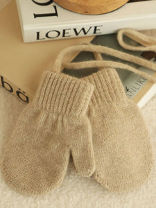 100% Baby Cashmere Knitted Mittens