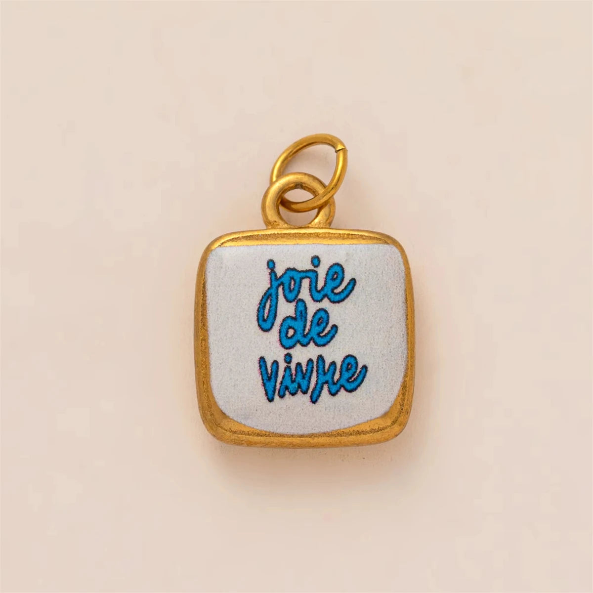 Classic Pendant, hand painted gold plating