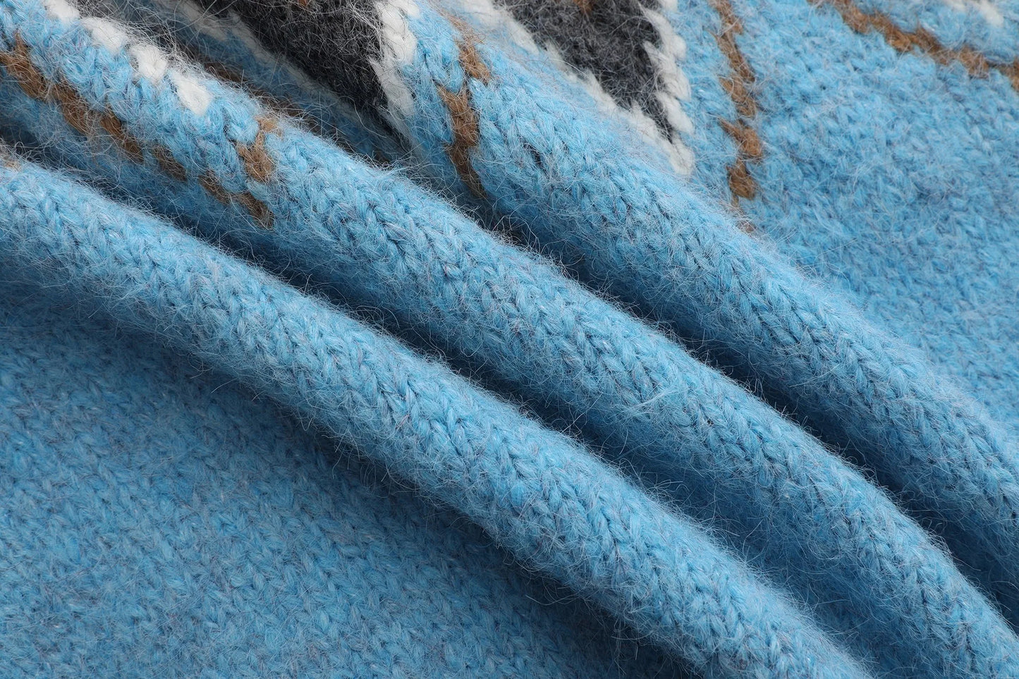 Fair Isle Blue Cashmere Sweater