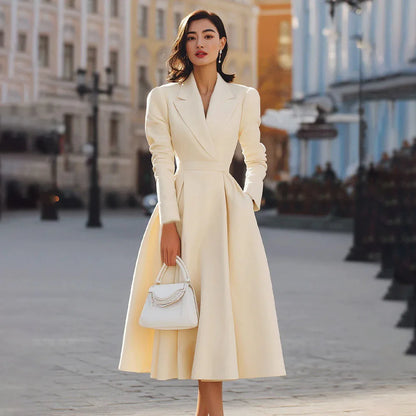 Casual Long Sleeve Maxi Dress Women 2025 Autumn Winter Party A-line Slim Dresses Elgant Vestidos
