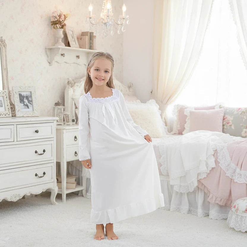 Mother & Daughter Matching Cotton Nightgown Set | Victorian Heirloom Sleepwear by Modestly Yours