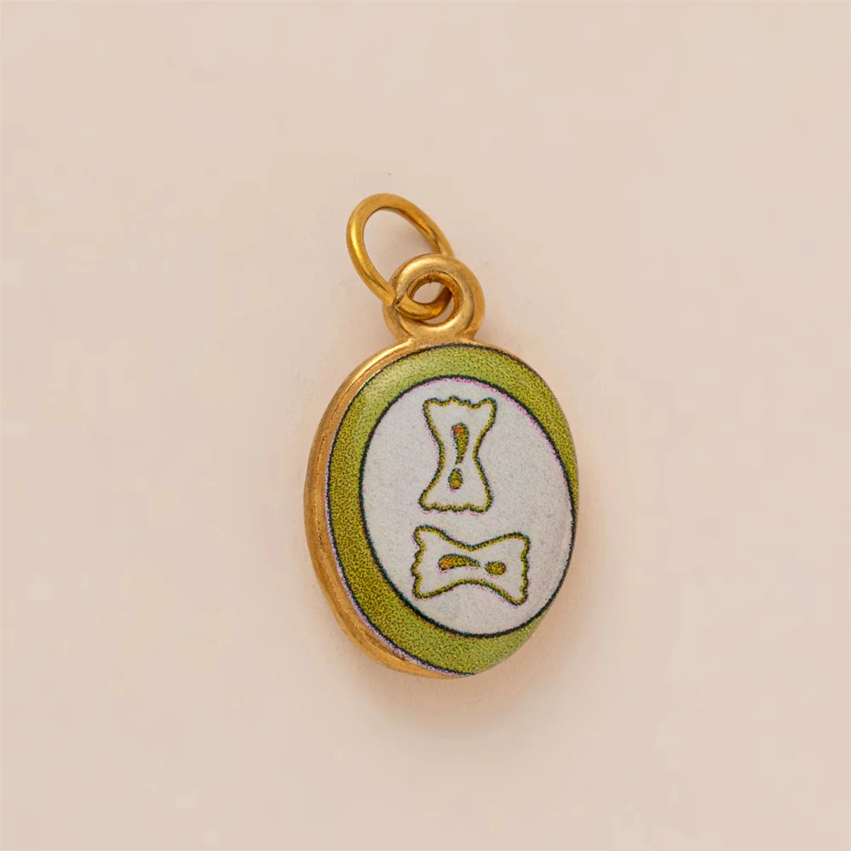 Classic Pendant, hand painted gold plating