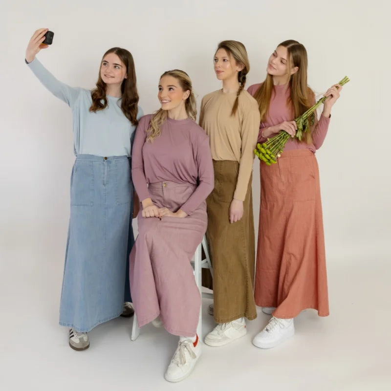 Pastel Pretty Skirt & Tee Set, Modestly Yours