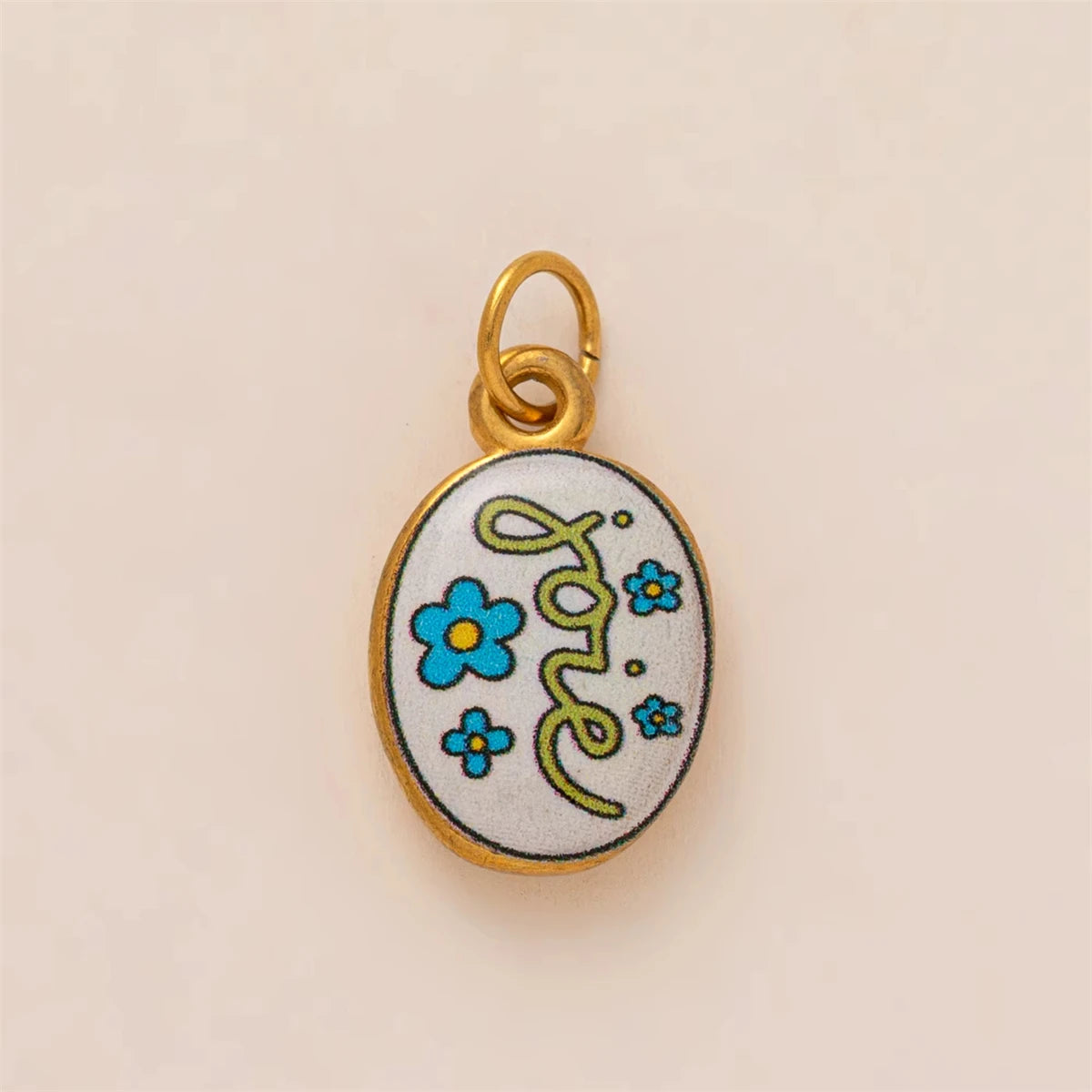 Classic Pendant, hand painted gold plating