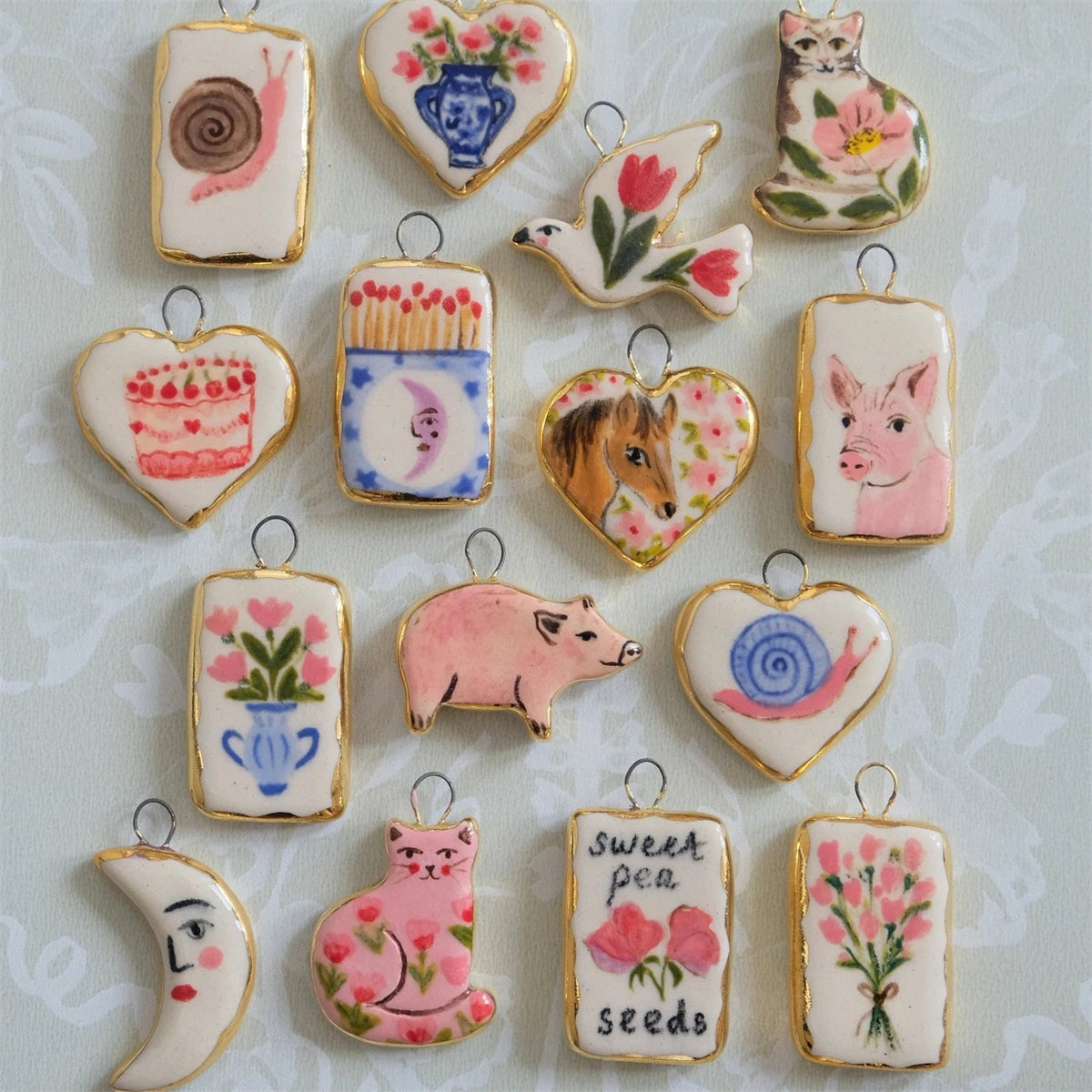 Pendant, New Love Animal Series Pendant Sweet and Simple Style Necklace Gold Plated Color Preserved