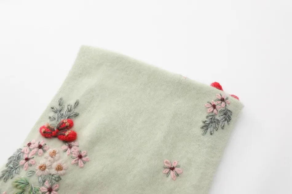 Annette Cashmere Sweater & Scarf Set, White