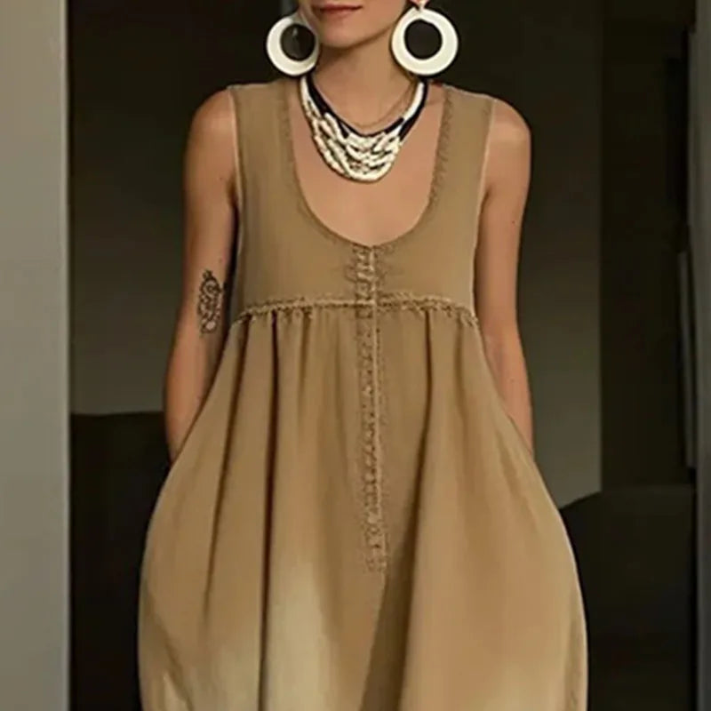 Boho Sweetheart Denim Stretch Dress Jumper