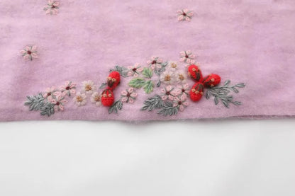 Annette Cashmere Sweater & Scarf Set, Purple