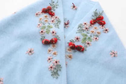 Annette Cashmere Sweater & Scarf Set, Purple