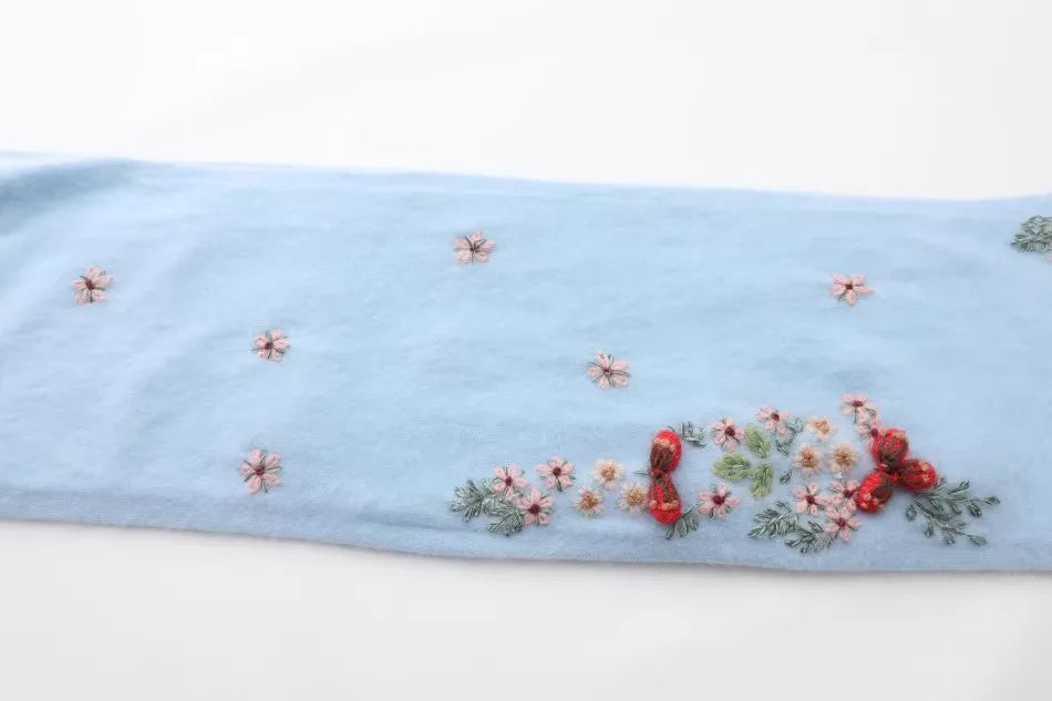 Annette Cashmere Sweater & Scarf Set, White