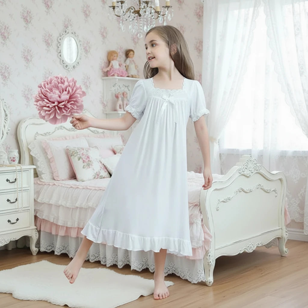 Mother & Daughter Matching Cotton Nightgown Set | Victorian Heirloom Sleepwear by Modestly Yours