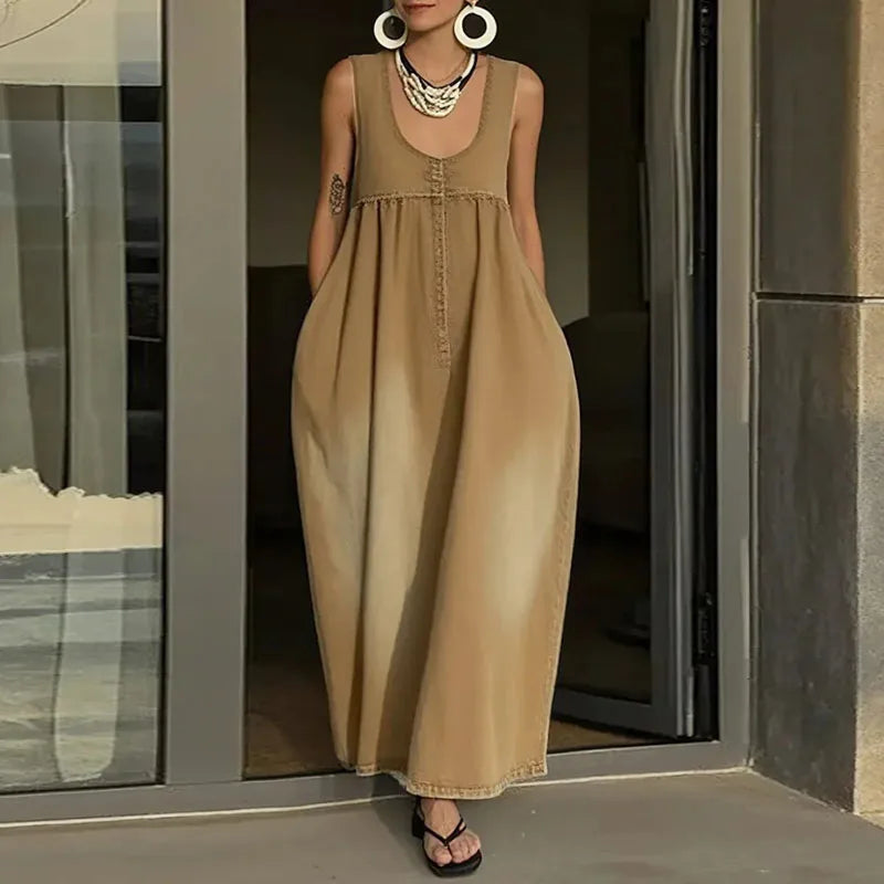 Boho Sweetheart Denim Stretch Dress Jumper