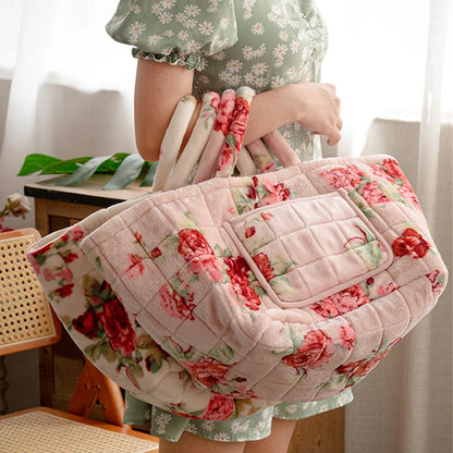 Shabby Chic Flannel Floral Storage