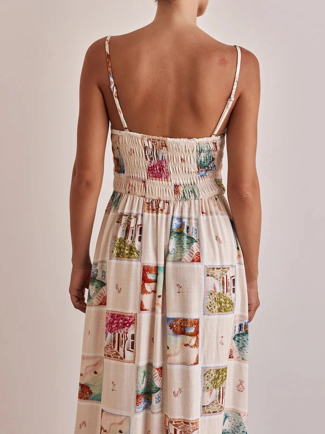 Smocked Square Neck Cami Dress
