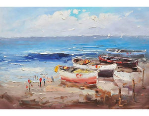Beach Knife Art Boat Painting-0