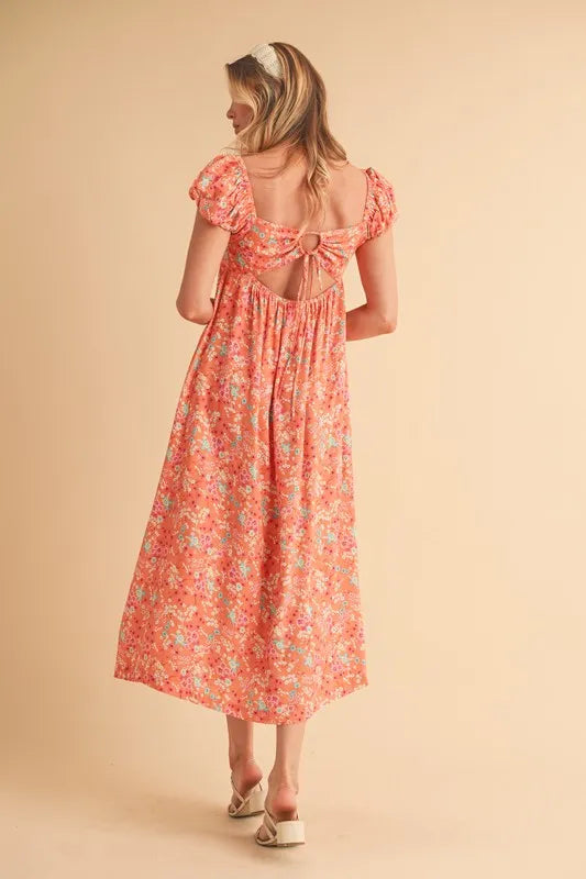 Victoria Puff Sleeve Midi Dress