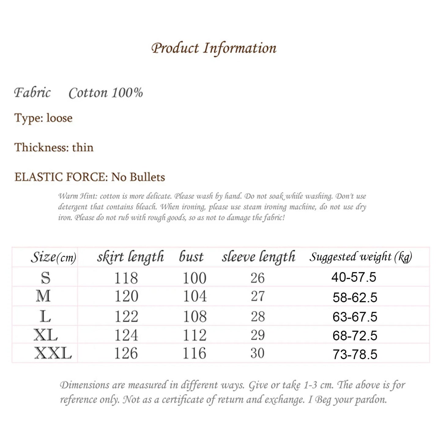 Victorian Chic 100% Cotton Sleepwear, Half or Long Sleeve