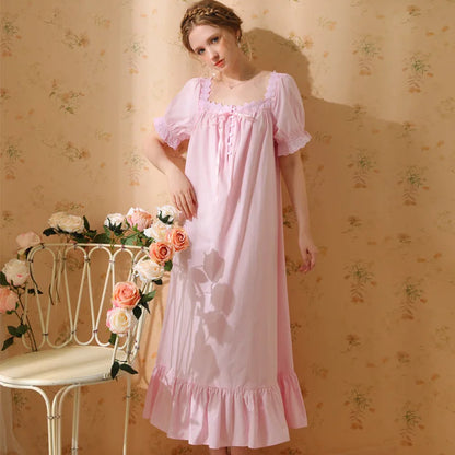 Victorian Chic 100% Cotton Sleepwear, Half or Long Sleeve