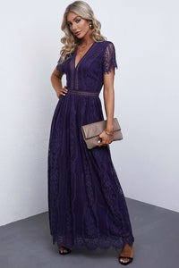 Blue Blue Fill Your Heart Lace Maxi Dress-2