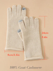 Modestly Yours Classic Touchscreen 100% Cashmere Autumn Winter Thermal Gloves