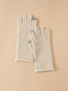 Modestly Yours Lt Beige Classic Touchscreen 100% Cashmere Autumn Winter Thermal Gloves