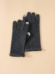 Modestly Yours Dark Grey Classic Touchscreen 100% Cashmere Autumn Winter Thermal Gloves