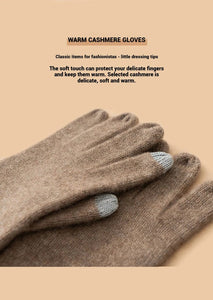 Modestly Yours Classic Touchscreen 100% Cashmere Autumn Winter Thermal Gloves