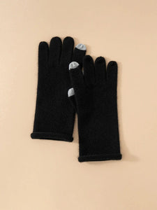 Modestly Yours black Classic Touchscreen 100% Cashmere Autumn Winter Thermal Gloves