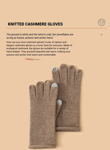 Modestly Yours Classic Touchscreen 100% Cashmere Autumn Winter Thermal Gloves