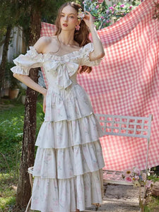 Modestly Yours Countryside Picnic, Puff Sleeve Dress