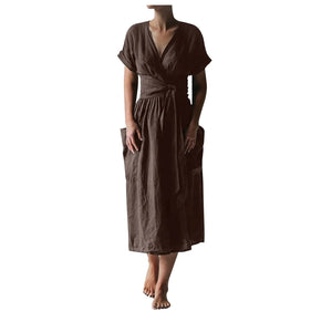 Modestly Yours Coffee / M / United States Diana V-Neck Summer Dream Dress