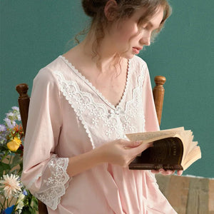 Modestly Yours Elegant Arabella Sleepwear, White or Pink