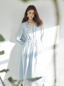 Modestly Yours FSLE French Pastoral Style Long-sleeved Dress for Women Gentle Wind Simple Design Spring New Comfortable Dress Female 24FS11289