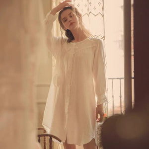 Modestly Yours WHITE / One Size Heirloom Shirtdress
