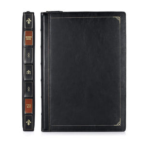 Modestly Yours Black / Mac Pro 16 - A2141 Historical Book-Look, Leather Laptop/MacBook Sleeve