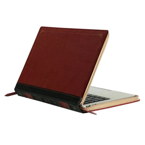 Modestly Yours Historical Book-Look, Leather Laptop/MacBook Sleeve